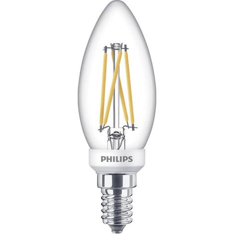 Philips LED Bombilla LED E14 Corona Transparente 2,5W