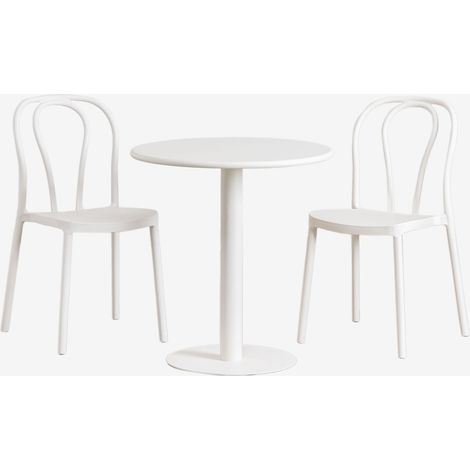 Set tavolo rotondo Ø70 cm e 2 sedie da giardino Mizzi SKLUM            