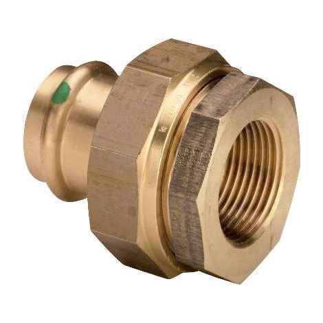 Viega Profipress Sanpress-Isolierverschraubung, Rp 3/4, d 15mm Rotguss oder Siliziumbronze, Messing Modell 2267, 469467 (1/2)
