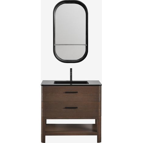 Conjunto de mueble de baño en madera con lavabo integrado Misene SKLUM             