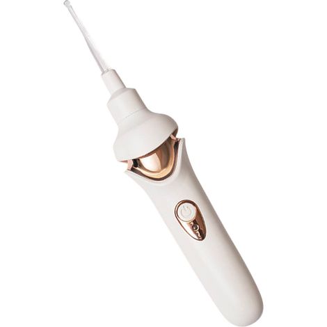Cure-oreilles électrique lumineuse rechargeable avec lampe LED intégrée, outil de nettoyage et d'élimination du cérumen pour enfants et adultes (blanc). (1/5)