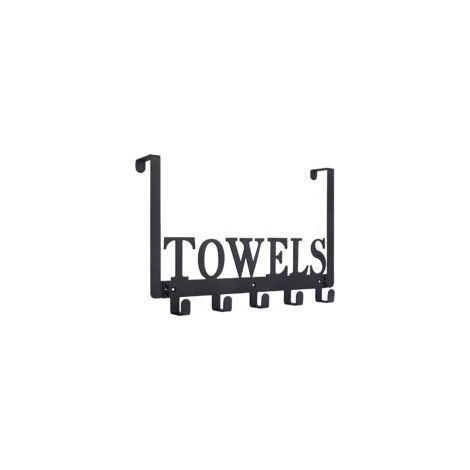Porte-manteau à suspendre sur porte – Crochet en métal sans perçage – Noir – 34 × 26 cm (1/5)