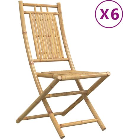 Maison Exclusive - Gartenstühle 6 Stk. Klappbar 46x66x99 cm Bambu