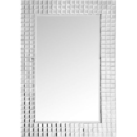 Miroir Mural Design "Apollos" 90cm Argent (1/4)