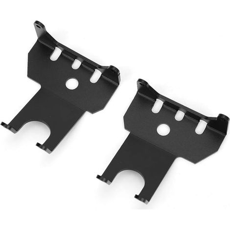 Ensemble de Panneaux de Protection D'essieu RC Solides en Alliage D'aluminium pour Chenille Axiale Wraith RR10, Panneau de Protection Avant et Arrière de Haute qualité, Argent (Noir) (1/5)