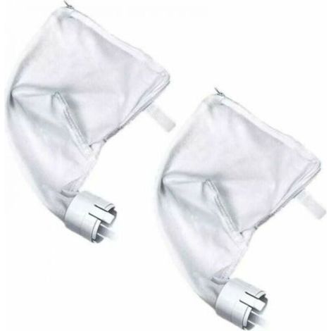 Sac Filtre de Remplacement avec Fermeture Éclair pour Nettoyeur de Piscine, Lot de 2 (1/4)