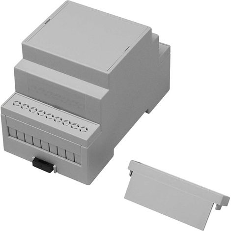 Kit de boîtier rail DIN RS PRO Partie supérieure ouverte, Dimensions 53.4 x 90 x 58mm 2 pôles ( Prix pour 1 ) (1/2)