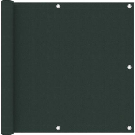 Écran de balcon Vert foncé 90x600 Tissu Oxford (1/5)