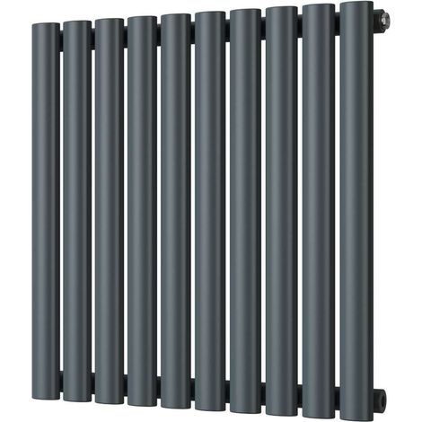 Omeara - Anthracite Horizontal Radiator H600mm x W580mm Single Panel (1/3)