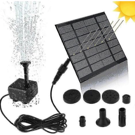 Pompe à eau solaire pour bassin, fontaine, pompe à eau solaire, fontaine de jardin, fontaine décorative, pompe à eau (1/5)