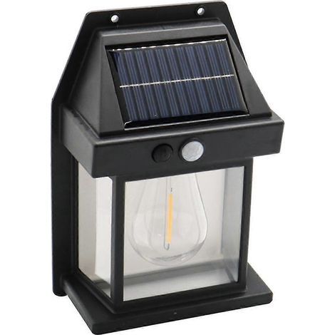 Applique murale solaire à ampoule tungstène pour extérieur, étanche, pour jardin ou cour. Lampe décorative. (1/5)