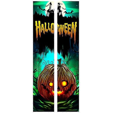 Pegatinas 3D de Halloween para puertas y ventanas, pegatinas creativas para fiestas y decoración de puertas. (1/5)