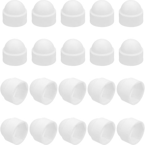 20 Pièces Capuchon de Protection pour Écrou M12x19x23mm Blanc (1/5)