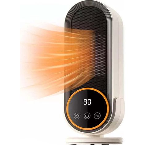 Tragbares Heizgerät, PTC-Keramikheizelement, 1200 W, energieeffizient mit einstellbarem Thermostat, Fernbedienung und intelligentem Timer, ideal für
