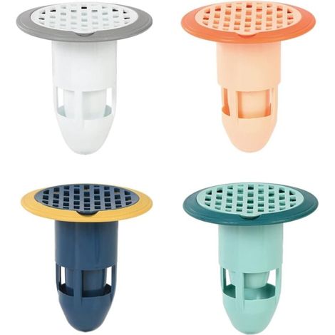 4 Pièce Bouchons de Vidange de Sol de Douche, Anti-odeurs Connecteurs, Caoutchouc Drain de Sol Douche, Convient pour Salle de Bain, Cuisine, Toilettes, Salle des Machines à Laver, I'hôtel (1/4)