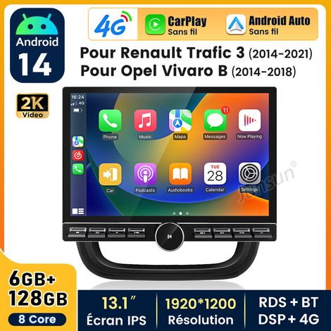 13 pouces Carplay Autoradio pour Renault Trafic 3 Android 6+128GB JUNSUN (1/5)
