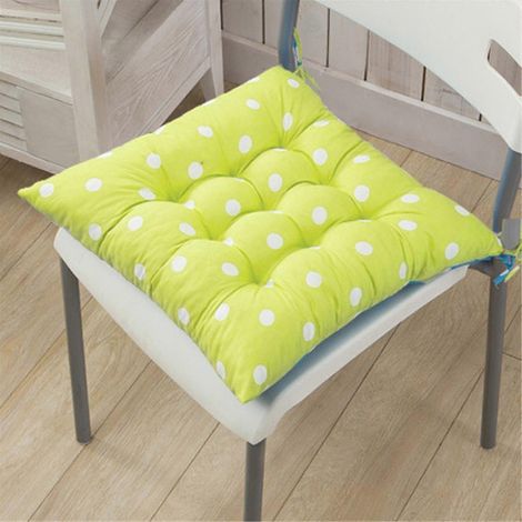 Coussin de chaise 40x40cm à pois pour une assise confortable (1/3)