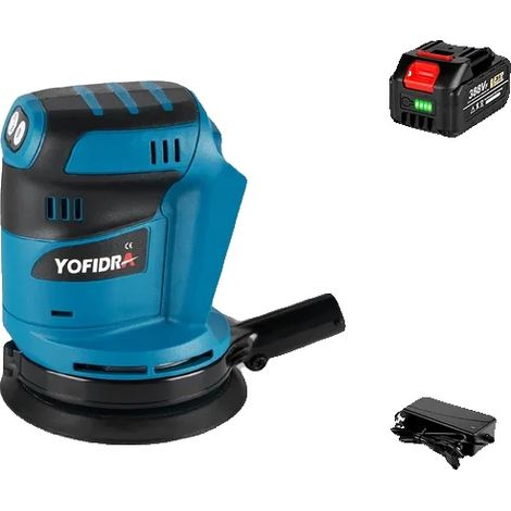 Ponceuse électrique, 3 vitesses, sans fil et rechargeable, 1 Batterie Prise EU (1/2)