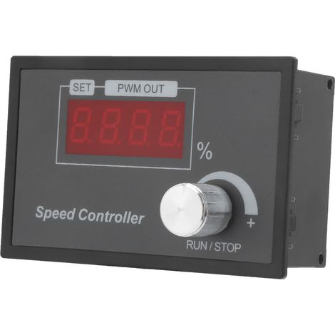 Contrôleur de vitesse intelligent à bouton rotatif modifiant le courant, régulateur de vitesse PWM pour moteur CC à balais, 6-60 V CC (1/5)
