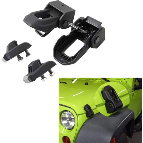 Serrature per cofano e ricambi aftermarket per i modelli JK e JL dal 2007 al 2019.