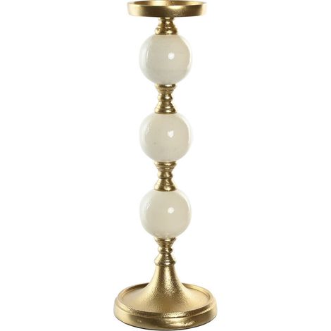 Candelabro Aluminio 15X15X43,5 Bolas Dorado (1/4)
