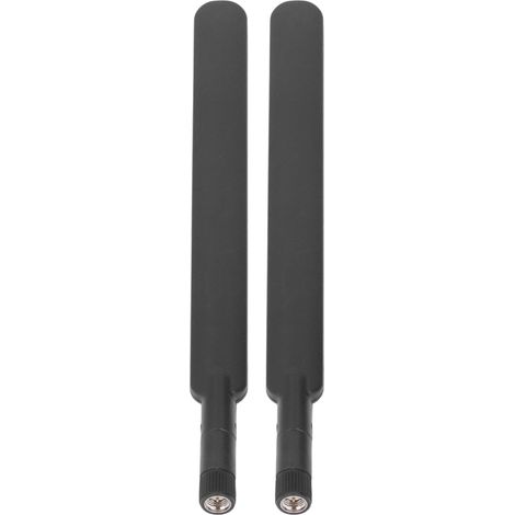 Lot de 2 antennes omnidirectionnelles 4G LTE à gain élevé pour la transmission de données, connecteur SMA mâle pliable et colle noire.