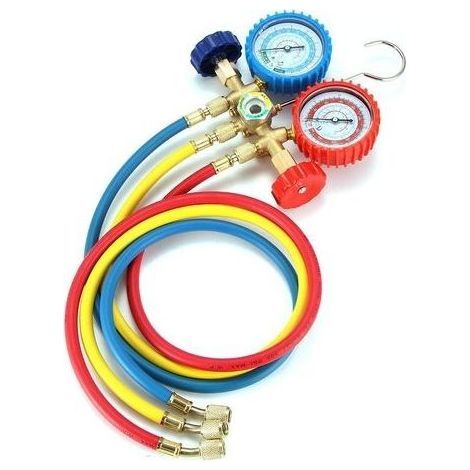 XTRELAMP-Kit tuyau recharge avec jauge pour climatisation voiture, flexible mesure charge réfrigérant R12 R22 R134a R502 (1/5)