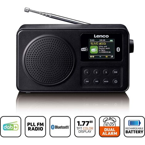 Radio portátil DAB+/FM con Bluetooth® Negra