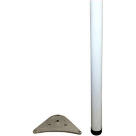 PIEDE P/TAVOLO ACCIAIO D 60XH710 MM BIANCO Q.TA 4