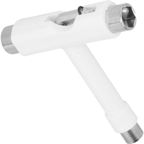 Beyamis Outil de skate multifonction portable, kit de clés hexagonales en T, visserie blanche (1/5)