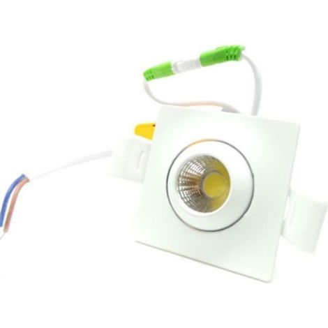 Mini spot led carrÉ 3w plafonnier led cob avec kit d'alimentation led 5 piÈces 4200k