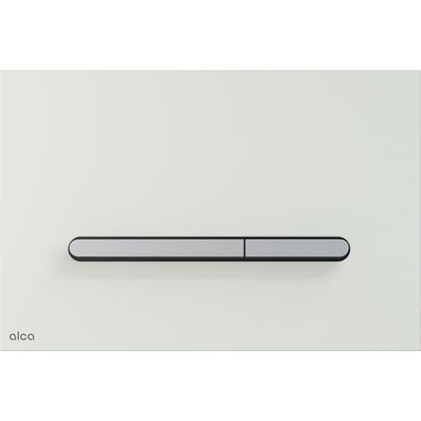 Alcadrain WC - Plaque de commande RAY-GL1200 en verre blanc (1/3)