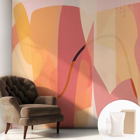 Carta Da Parati Non Tessuto - Di Alta Qualità Per Il Soggiorno La Cucina - Tendenze Moderne - Vlies Ecologico Astrazione colorata 250x250 cm (1/5)