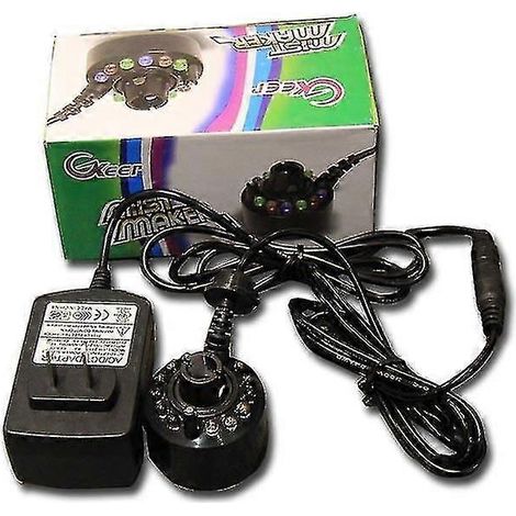 Brumisateur d'intérieur à 12 LED, petit pulvérisateur pour bassin, atomiseur, humidificateur d'air, convient aux fontaines et bassins d'agrément. (1/5)