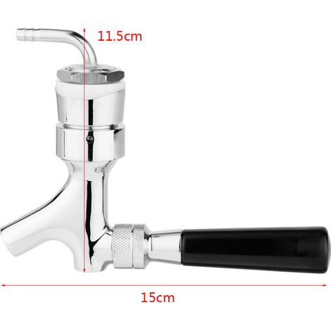 Mini robinet à bière non réglable, coude en laiton 1-2/5'' 3/16'' (1/5)