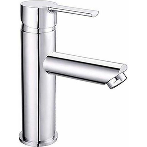 Edouard Rousseau – Mitigeur de lavabo chromé – Cartouche céramique Ø 35 mm – Butée éco-stop – Aérateur réducteur de débit – Flexibles et vidage inclus (1/3)