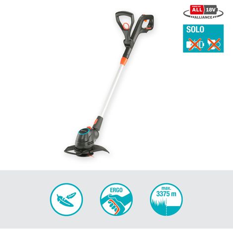 GARDENA Cortabordes batería ComfortCut 23 cm / 18V POWER FOR ALL cargador y batería no incluidos, ancho corte de 23 cm, para 1400 m de bordes, mango ajustable y cabezal de corte orientable (14701-55) (1/5)