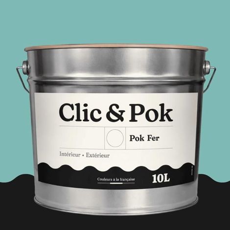 Peinture Fer Antirouille – Métal Extérieur Intérieur, Satinée, Protection Rouille - 10L - RAL 6027 - Vert clair