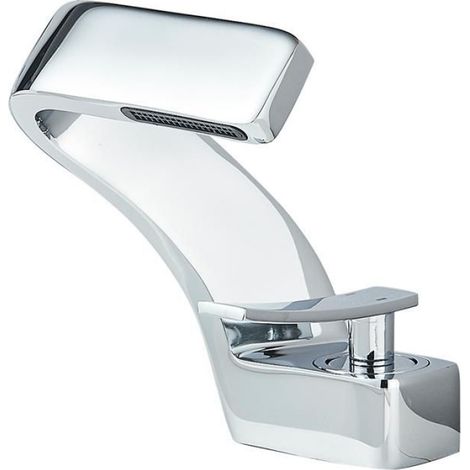 Robinet Lavabo Chrome Design Moderne,Acier Inoxydable 304,Mitigeur Monocommande,Cartouche Céramique, Économie d'Eau,Salle de Bain (1/5)