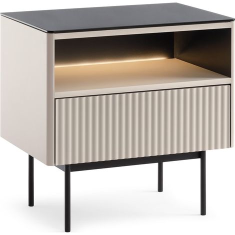 Comodino, cashmere, 57 x 57 x 39 cm (1/5)