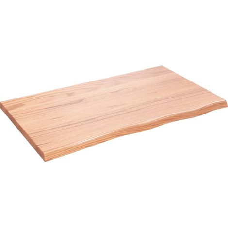 Comptoir de salle de bain marron 100x60x(2-4) cm bois traité