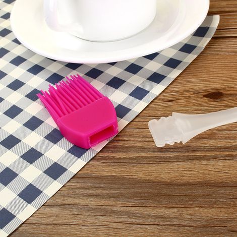 Pinceau de cuisine Silicone +Plastic 17.5x3.2 cm pour basting, baking, BBQ, pâtisserie (1 unité) (1/5)