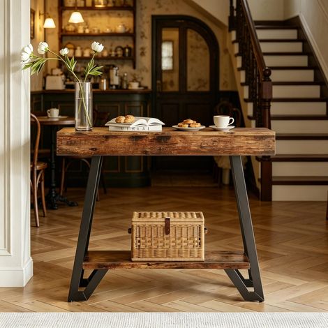 Table d’appoint style vintage,table basse,table de buffet rectangulaire,table d’appoint (table uniquement) (1/5)