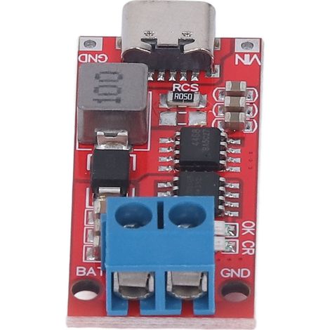 3S-Akkuladegerät-Aufwärtswandler-Platine mit USB-Typ-C-Wandler, 2 A DC 3–6 V Boost-Netzteil (1/5)