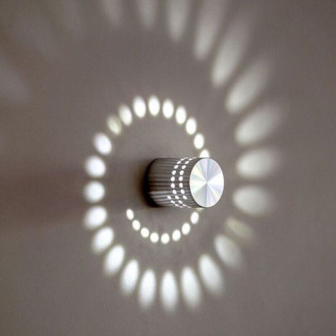 Applique Murale Spirale Applique Murale 3W Moderne LED Applique pour Chambre, Couloir, Couloir, Bar, Café, Salon (Lumière Blanche) [Classe énergétique A+] (1/5)