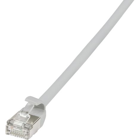 LogiLink Patchkabel CAT6A STP TPE SlimLine grau 0.5m - Cable - Network (CQ9022S)