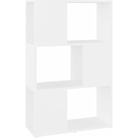 INLIFE Bibliothèque/Séparateur de pièce Blanc 60x24x94 cm Aggloméré (1/5)