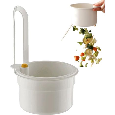 Kitchen Sink Drain Basket,13x14.2cm Multi Functional Storage Rack, Easy Mount Design, Portable Water Draining Mesh for Washing Vegetables, Fruits (1/5)