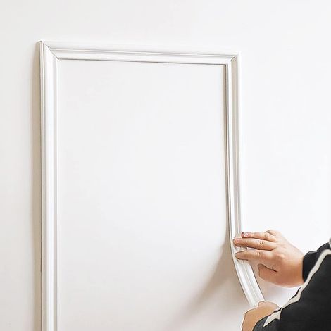 Trimold Peel - Adhesive chaise Rail formant, revêtement mural auto - adhésif pour la décoration de la maison et la protection murale,3M X 2.3cm (1/5)