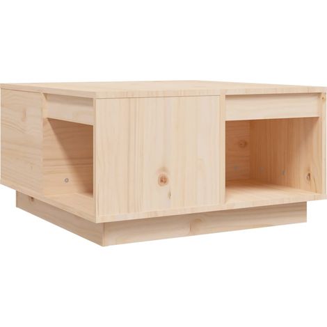 Maison Exclusive - Couchtisch 60x61x32,5 cm Massivholz Kiefer (1/5)